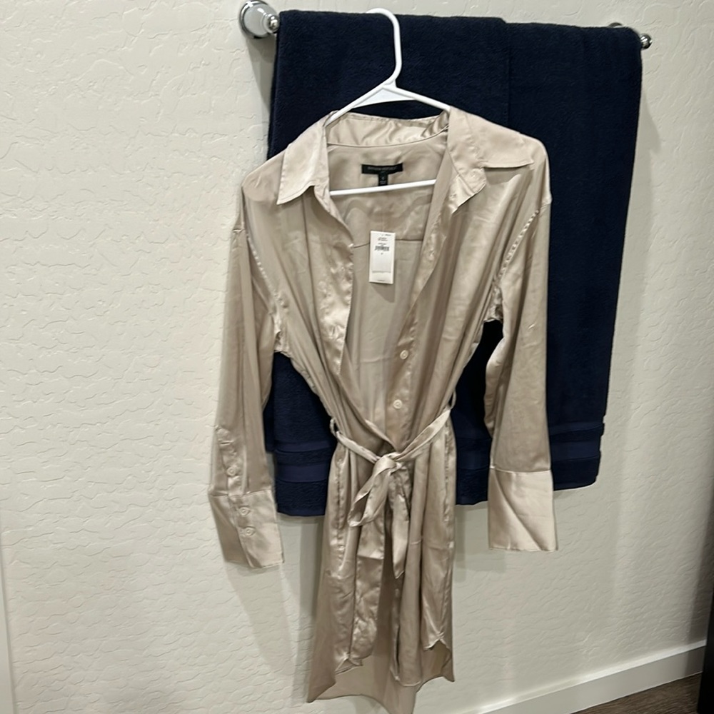 Banana republic satin mini shirtdress - size small, NWT